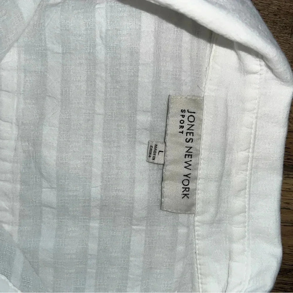 Jones New York Women’s Cotton Blouse  Size Large - Picture 6 of 10